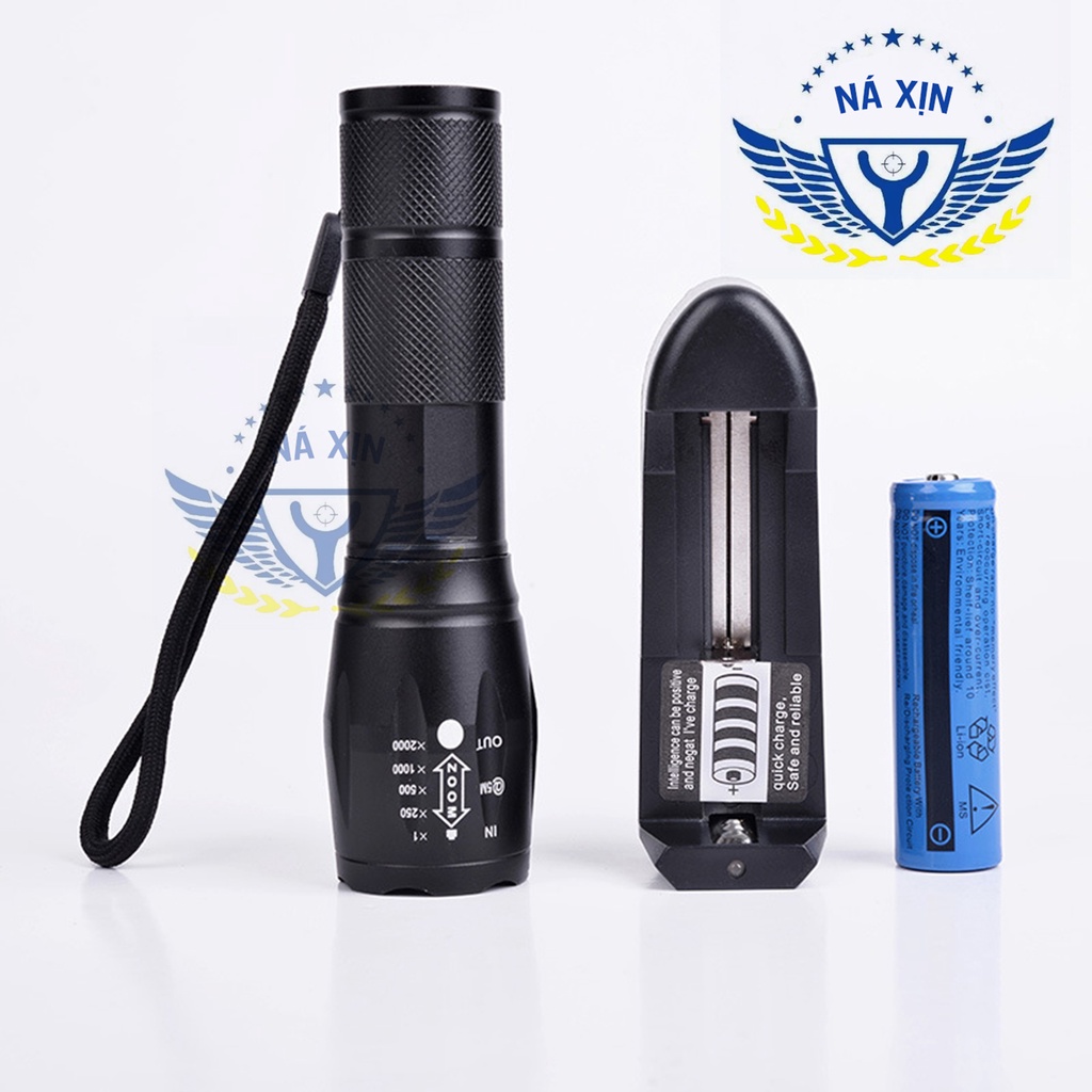 [MÃ ĐẸP ] Đèn Pin Siêu Sáng UltraFire Led Cree XML T6 Cao Cấp Hợp Kim Chống Nước Pin Có Thể Sạc Lại Full box[T6]