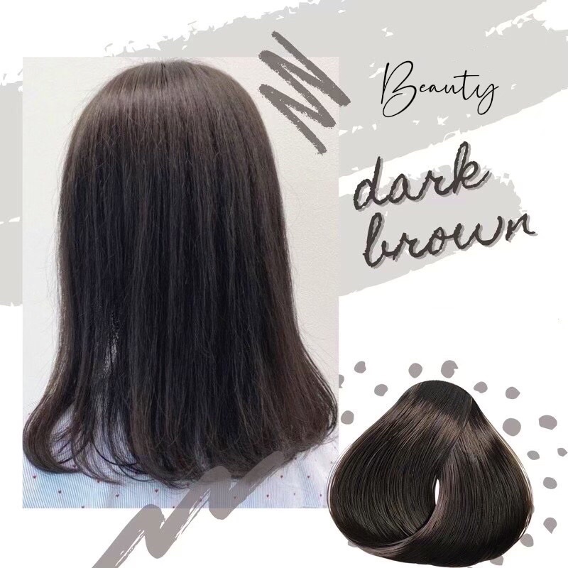 Thuốc nhuộm tóc Nâu Khói Trầm/ Nâu Trà Sữa Trầm Tại Nhà + Tặng Kèm Oxy Trợ Dưỡng