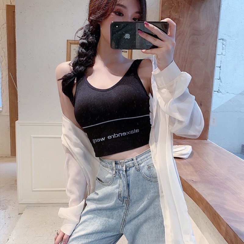 Áo bra Tập Gym Thể thao , Áo lót không gọng alaxender weng Phối đồ cực sang