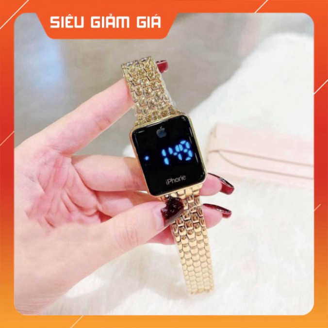 Đ/hồ ĐT táo màn hình CẢM ỨNG điện tử quai hợp kim ko rỉ pin siêu bền thời thượng