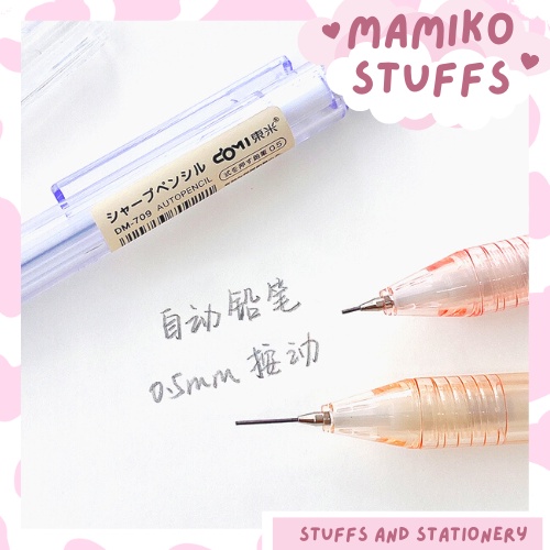 BÚT CHÌ BẤM TRONG SUỐT NGÒI 0.5 SIÊU XINH MINIMALIST