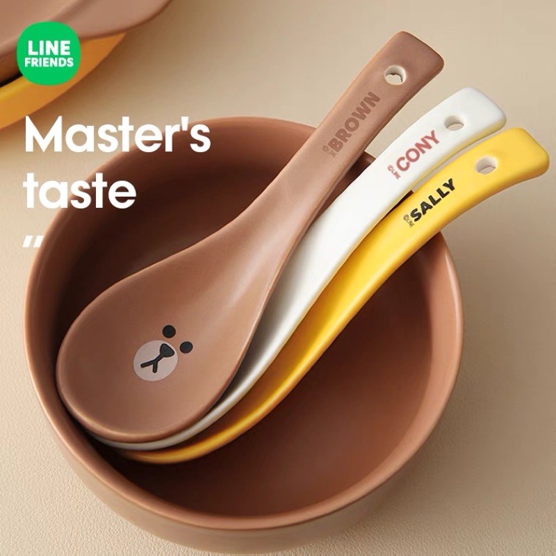 Combo Đũa, Thìa, Muỗng, Muôi Xới Cơm Gấu Brown, Vịt Sally và Thỏ Cony