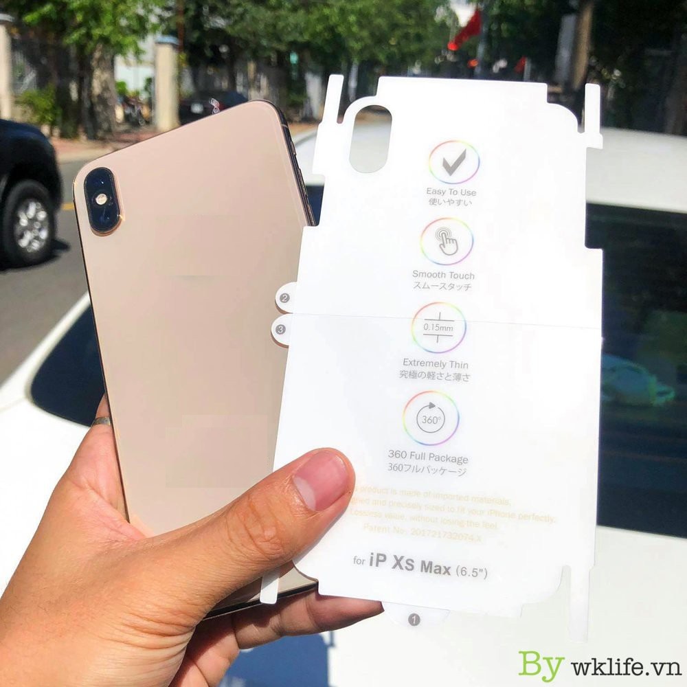 Miếng Dán PPF Mặt Sau + Viền Cho iPhone X/ Xs, Dán Bảo Vệ Mặt Sau iPhone.