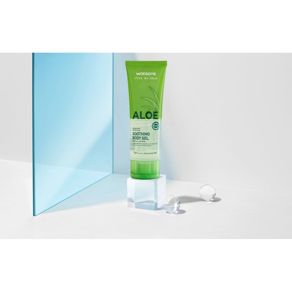 Gel Dưỡng Thể Watsons Aloe Hydrating After Sun Soothing Dưỡng Ẩm &amp; Dịu Da Chiết Xuất Nha Đam 100ml