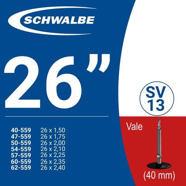 [CHÍNH HÃNG] RUỘT XE ĐẠP SCHWALBE 26” SV13 (40MM) (1 cái)