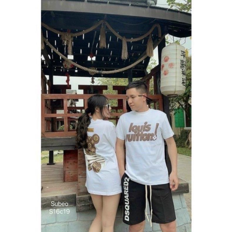 Áo Phông Gấu Louis in 3D Form Thụng Dấu Quần Siêu Xinh(Hàng Sẵn, Ảnh Thật)