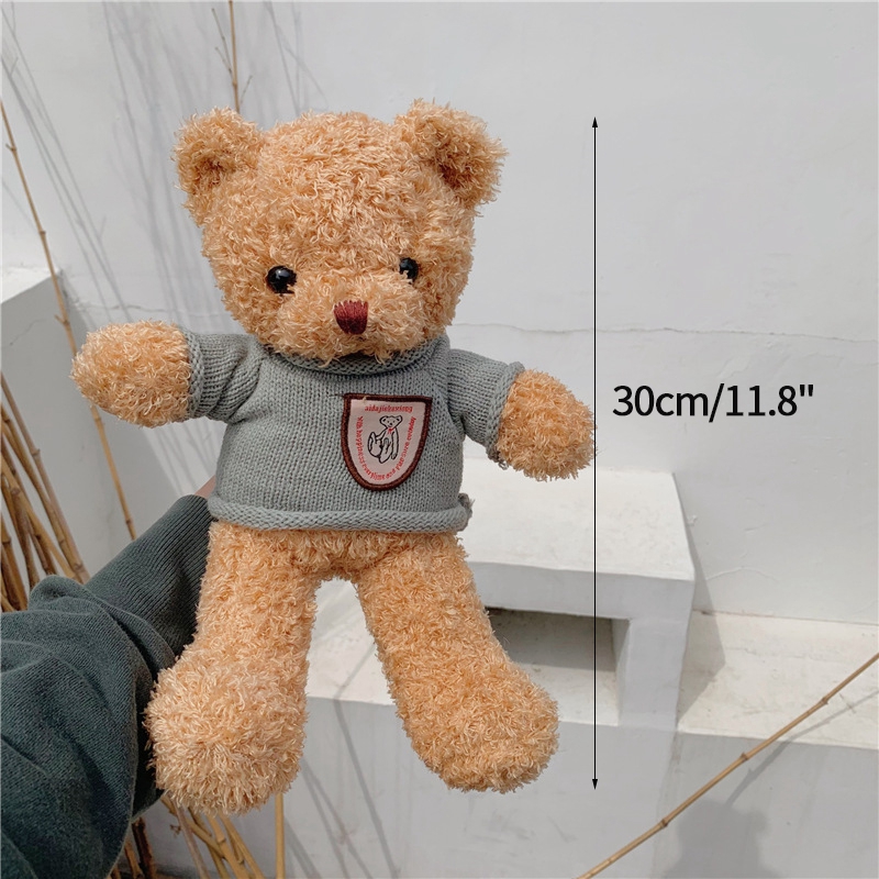 Gấu Teddy Nhồi Bông Mềm Mại Dễ Thương Cho Bé 30cm