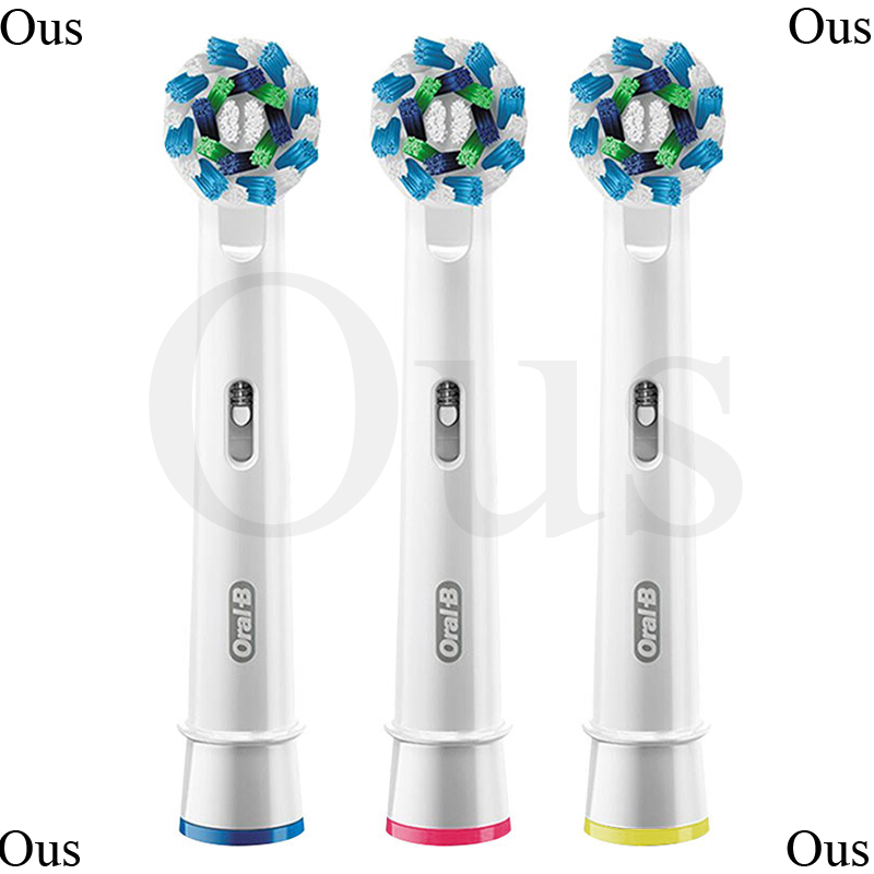 3pc/Pack Oral B Cross Action Replacement Sonic Electric Toothbrush Head Rotation