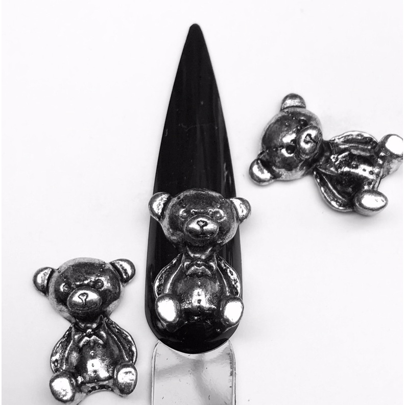 phụ kiện hình gấu gắn móng tay nail 1 viên