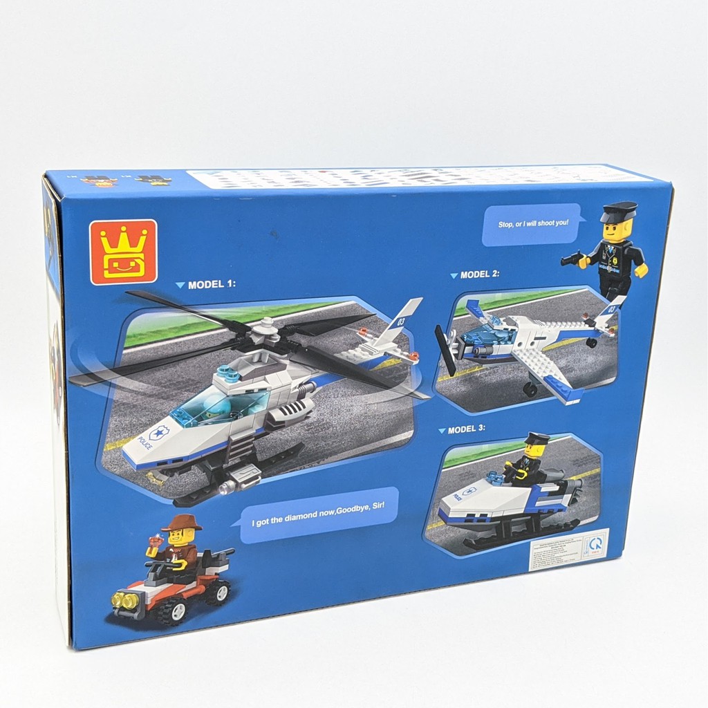 Bộ LEGO lắp ráp mô hình máy bay cảnh sát 3 trong 1 - 206 miếng ghép