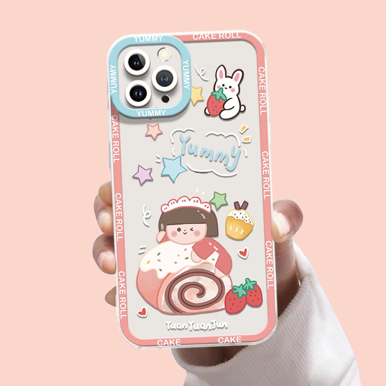 Ốp Điện Thoại Silicon TPU Mềm Trong Suốt Họa Tiết Thỏ Dễ Thương Cho IPhone 14 13 12 Pro XS Max X XR 11 8 7 6 6S 14 Plus