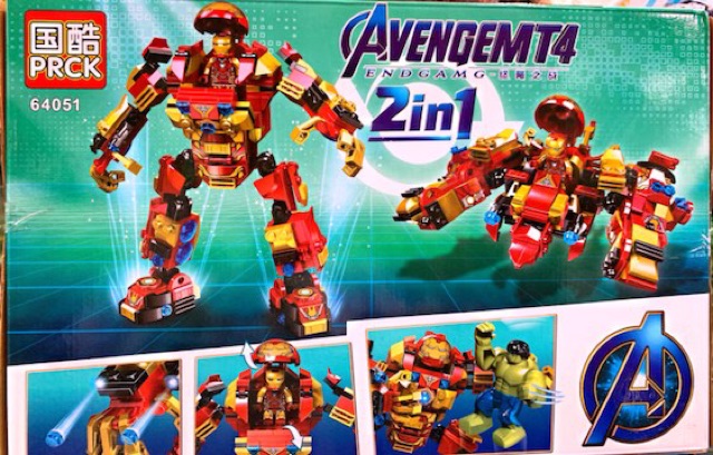 Heroes_Lego Heroes Người Sắt Ironman Chiến Đấu Khổng Lồ Xanh HULK 2in1 (318 mảnh)