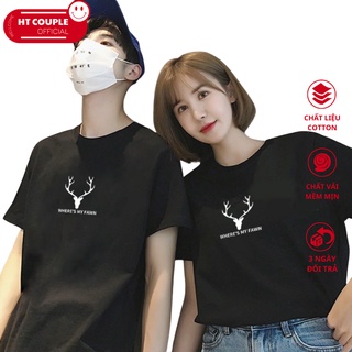 Áo đôi tay lỡ, áo đôi đẹp đơn giản where's my fawn fs02