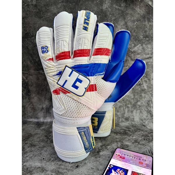 Găng tay thủ môn cao cấp có 5 xương ngón tháo thấp H3 ROBO GLOBAL 2022