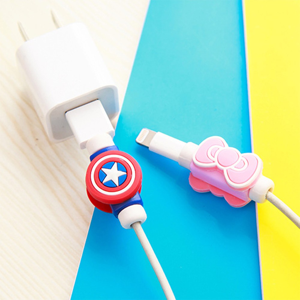 [Tổng Kho Sỉ] Đầu Nẹp Dây Sạc HOẠT HÌNH Cute Tránh Gẫy - Bảo Vệ Đầu Cáp Sạc Điện Thoại