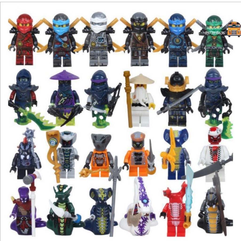 Lego NINJA rắn 2in1 -  Đồ chơi trẻ em lắp ráp, Lego cao cấp sưu tập bộ 2in1 nhân vật ninja hottrend A68