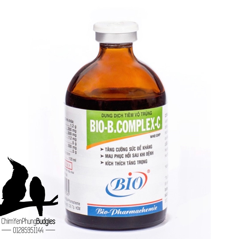 BIO B COMPLEX C 100ml tăng cường đề kháng, mau phục hồi trên vật nuôi.