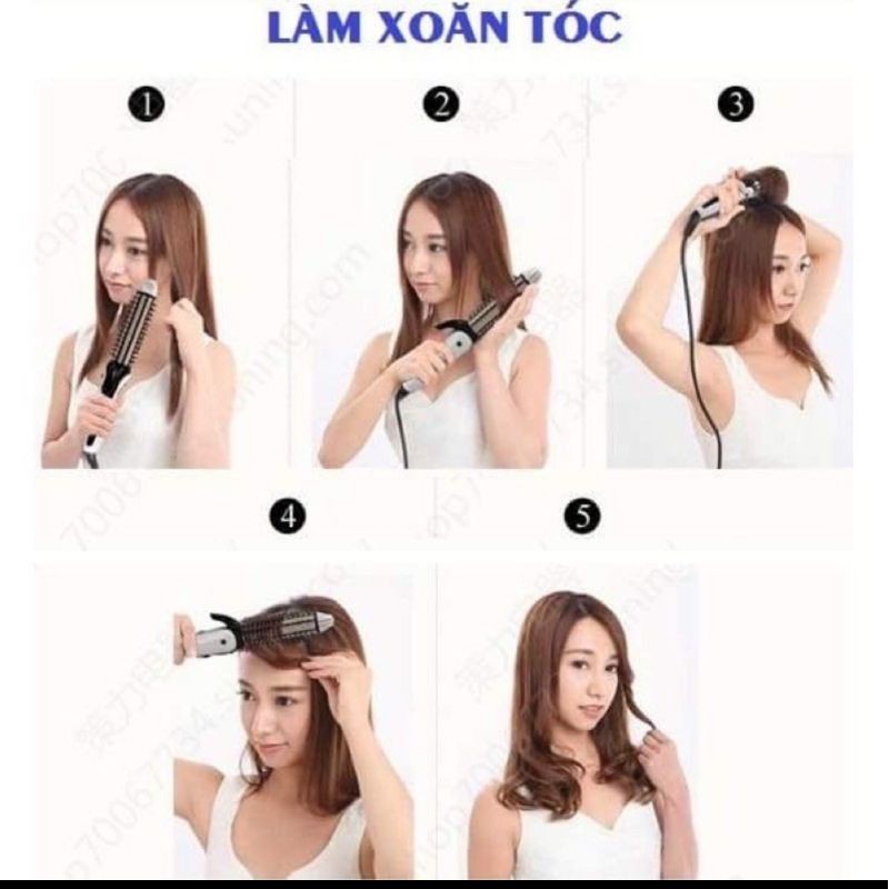 Máy làm tóc 3 in 1 đa năng.lươc điện nova