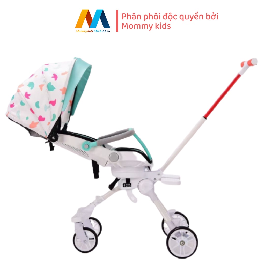 Xe Đẩy Gấp Gọn Đảo Chiều LUCKMAN Ghế Điều chỉnh tư thế ngồi, nằm, xoay 360 độ,vận hành êm ái,đệm da mềm mại