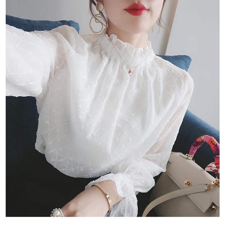 Áo Sơ Mi Nữ Dài Tay Phong Cách Hàn Quốc Mới