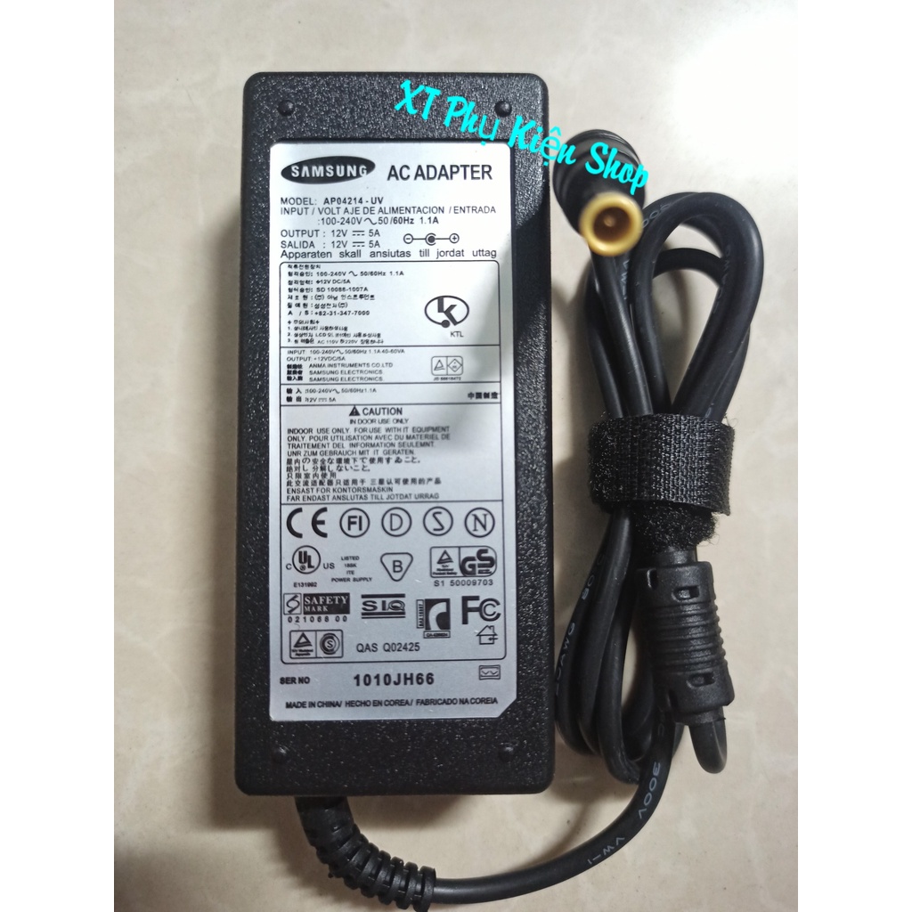Nguồn Adapter màn hình SAMSUNG LG 12V-5A Kèm dây nguồn