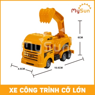 Bộ mô hình xe đồ chơi công trình cho bé trai cần cẩu, xe ben, xe tải - ảnh sản phẩm 7