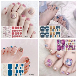 Bộ dán móng CHÂN nail sticker 20 móng,không thấm nước,độ phủ cao JJ041~080;2
