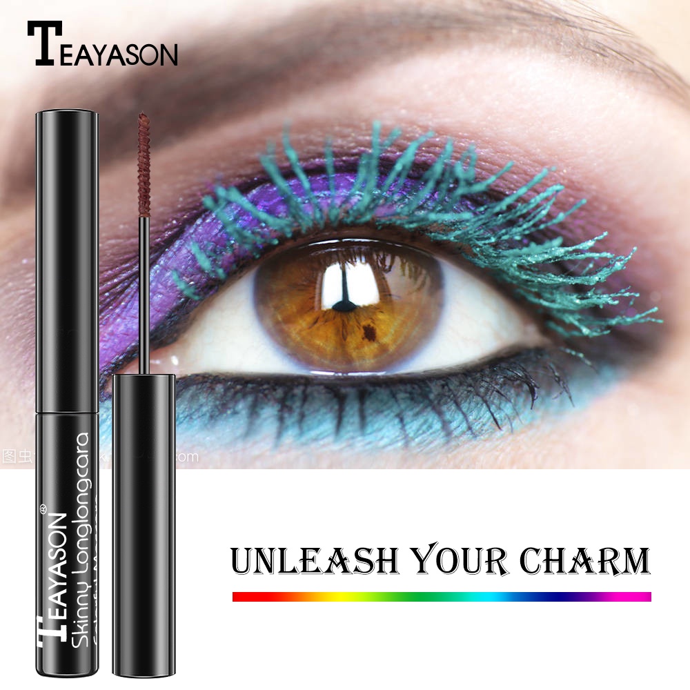 Mascara TEAYASON 6 màu tùy chọn giúp làm cong và dày mi với thiết kế vỏ kim cương độc đáo
 | BigBuy360 - bigbuy360.vn