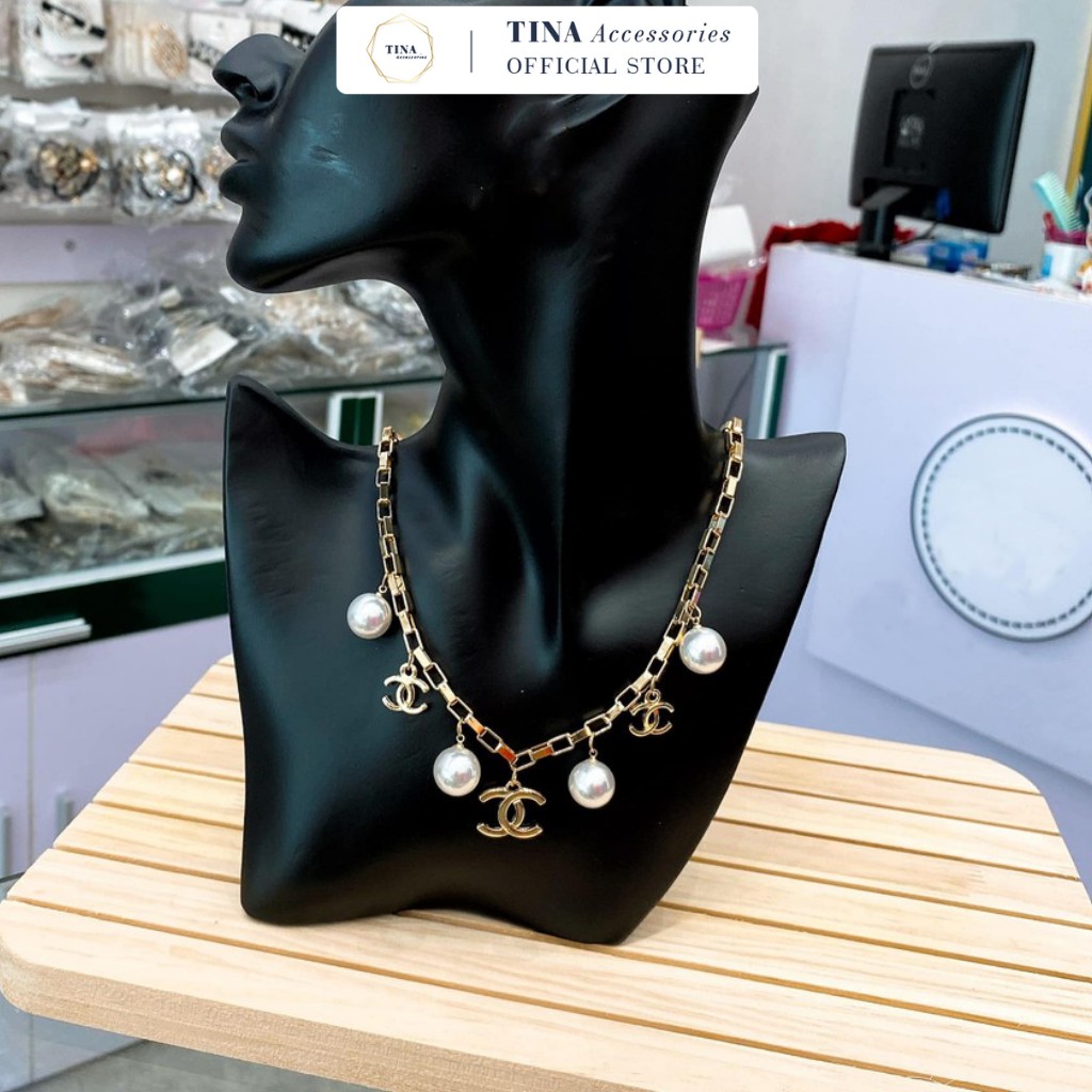 Vòng Cổ Chocker Chữ X Cổ Ngọc Phong Cách Quý Phái Sang Chảnh CK22