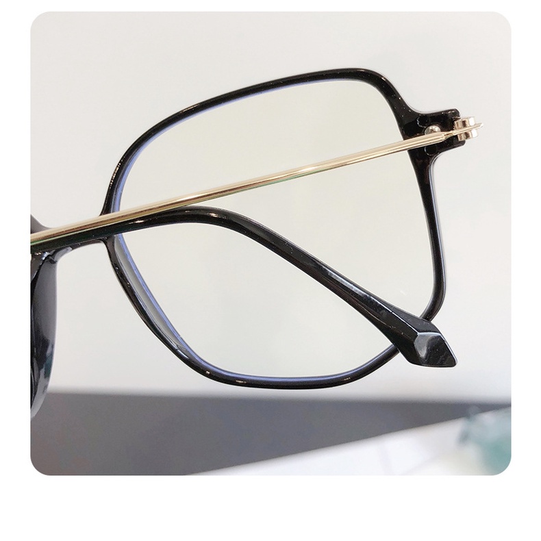 Kính Mát Gọng Vuông Lớn Chống Bức Xạ Phong Cách Hàn Quốc