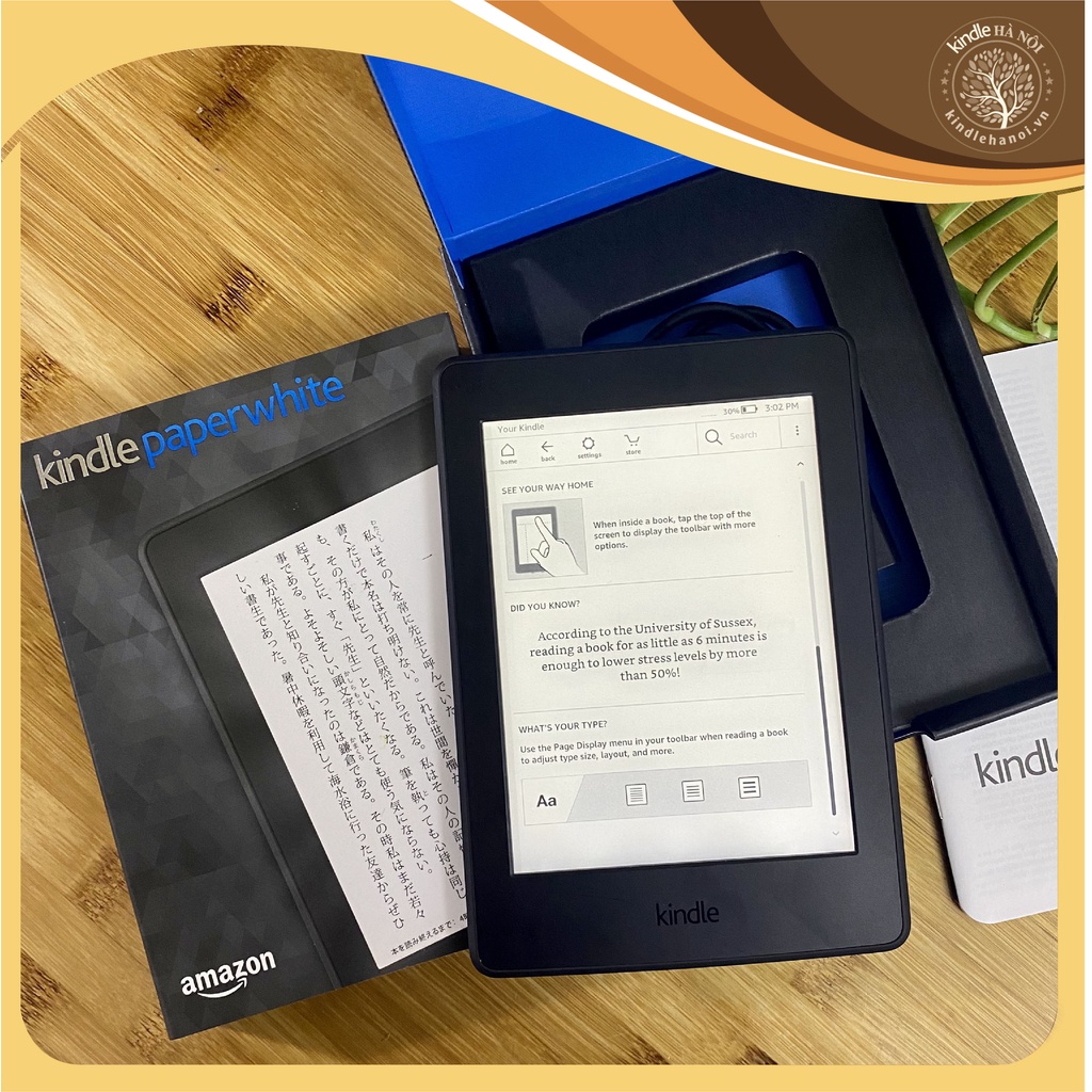 Máy đọc sách Kindle Paperwhite 3 (7th) Kindle PPW3 có đèn nền với màn hình 6'' 300PPI, bộ nhớ 4/32GB | BigBuy360 - bigbuy360.vn