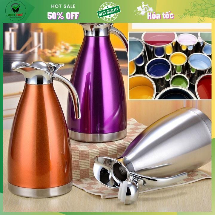 Bình pha trà, pha cà phê đựng nước 2 lít inox cao cấp - Bình giữ nhiệt nước uống (hàng có sẵn)