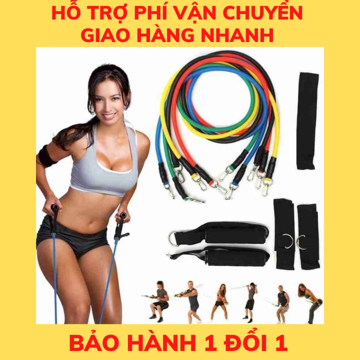 Dây kháng lực tập gym tập mông ngũ sắc tập ngực tập tay toàn thân hiệu quả giá rẻ