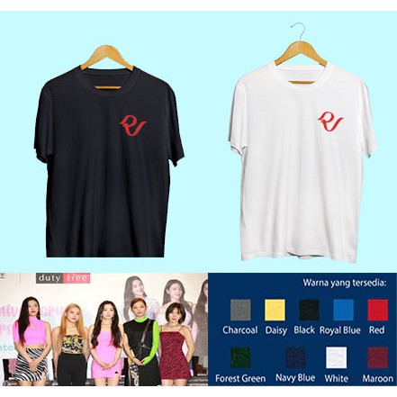 Áo Thun Cotton In Logo Red Velvet 30 's Phong Cách Hàn Quốc
