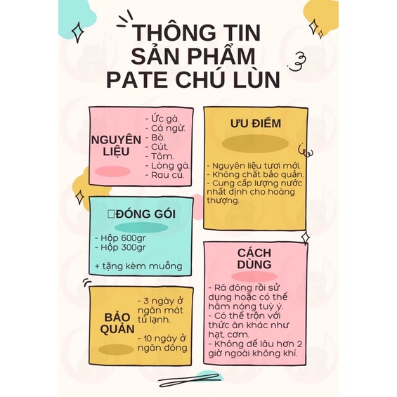Thức ăn cho mèo - Pate tươi dinh dưỡng