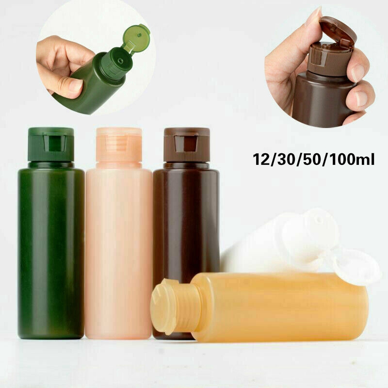 (Hàng Mới Về) Lọ Nhựa Rỗng 12 / 30 / 50 / 100ml Đựng Mỹ Phẩm Tiện Dụng Khi Đi Du Lịch