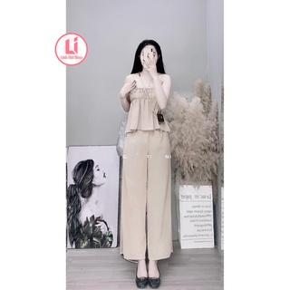 Set Áo Hai Dây Quần Dài, set đẹp, set xinh, set 2 dây, set áo 2 dây, bộ 2 dây, bộ đẹp, áo đẹp, quần ống rộng, bộ nữ