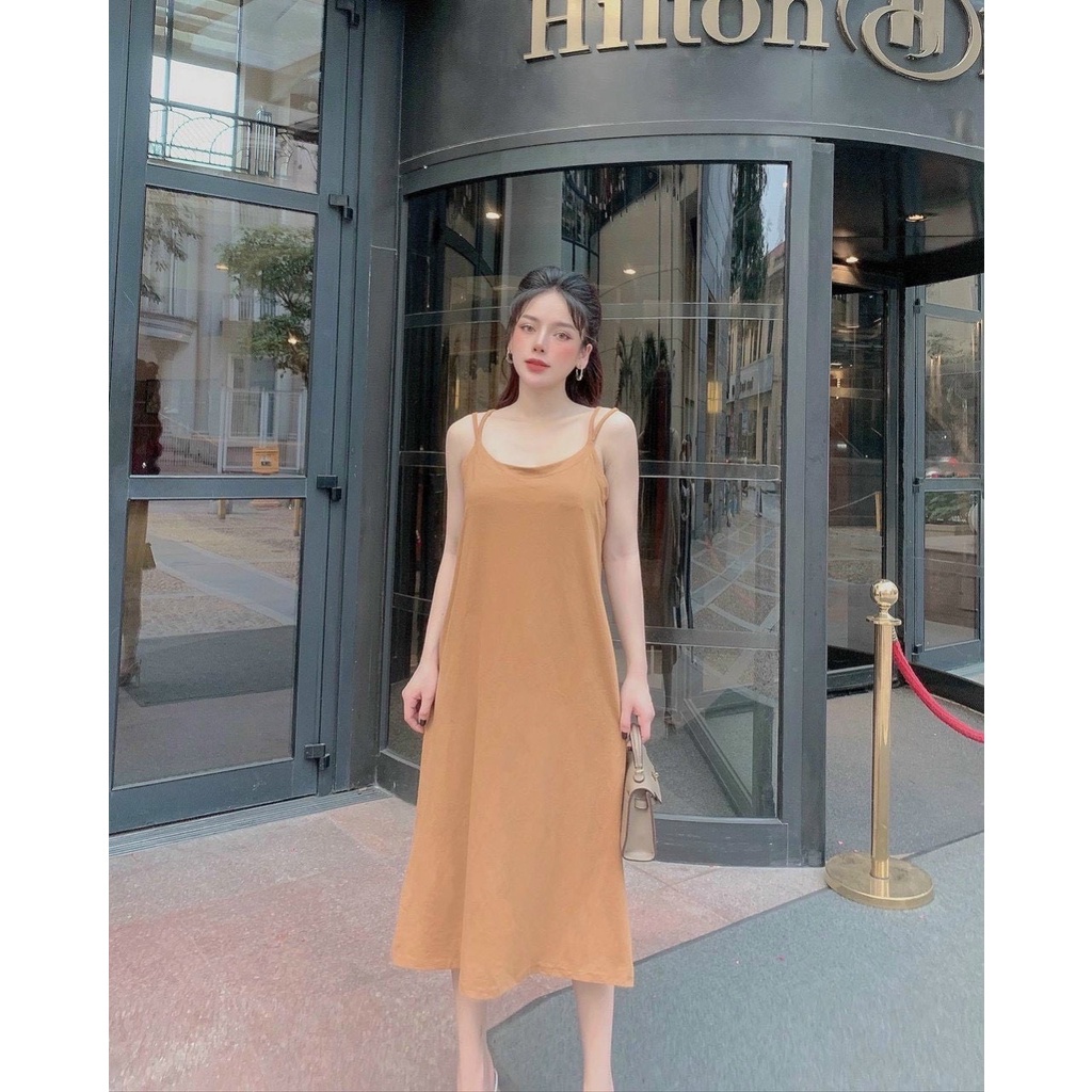 Váy bầu hai dây thiết kế hở lưng đan dây siêu đẹp ☘️❤️chất đũi cao cấp siêu thoáng mát,thấm hút mồ ❤️☘️freesize 45-68kg