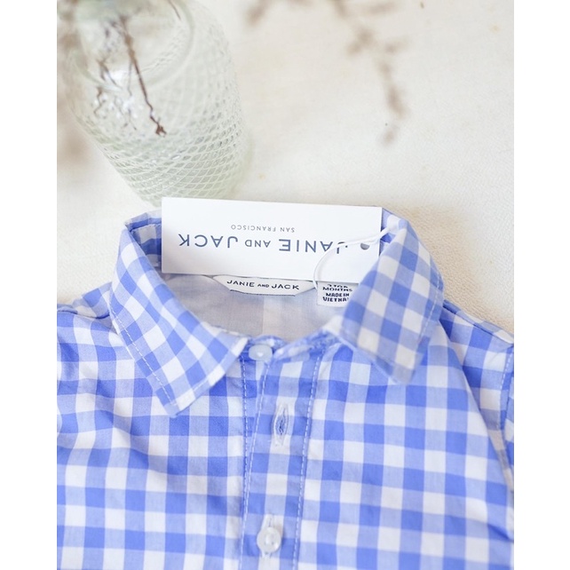 Bodysuit cho baby JANIE AND JACK - BABY GINGHAM ROMPER