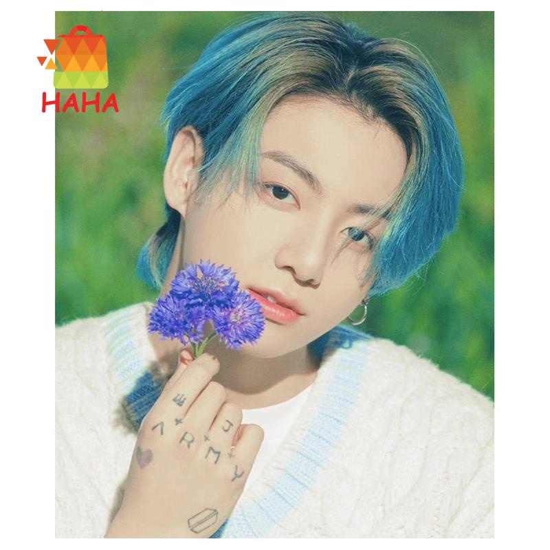 Bộ Tranh Đính Đá Tròn Tự Làm 30X40cm Hình BTS