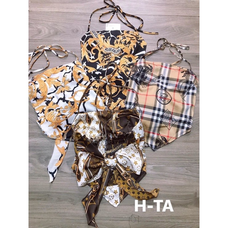 Áo yếm lụa hoa tiết | BigBuy360 - bigbuy360.vn