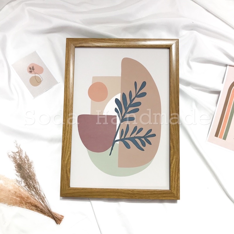 (Tặng kèm tranh)Khung ảnh phong cách Vintage Minimalism Bắc Âu Tối Giản