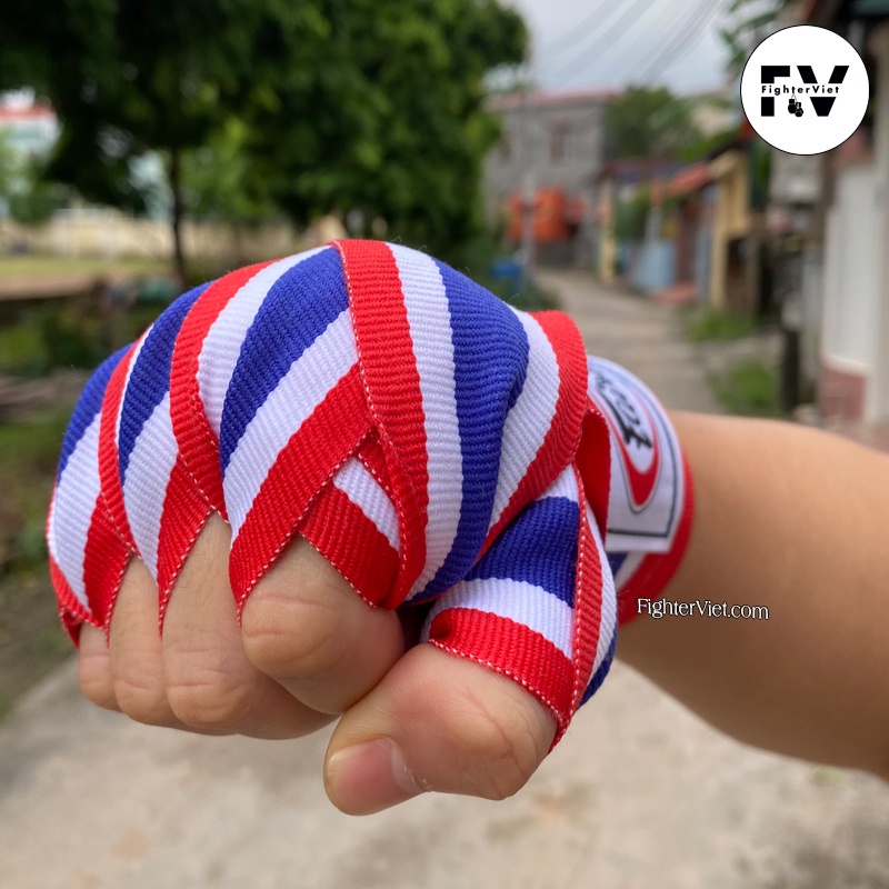 Băng Quấn Tay Handwraps Fairtex 4,5m Đỏ Băng Đa Chính Hãng