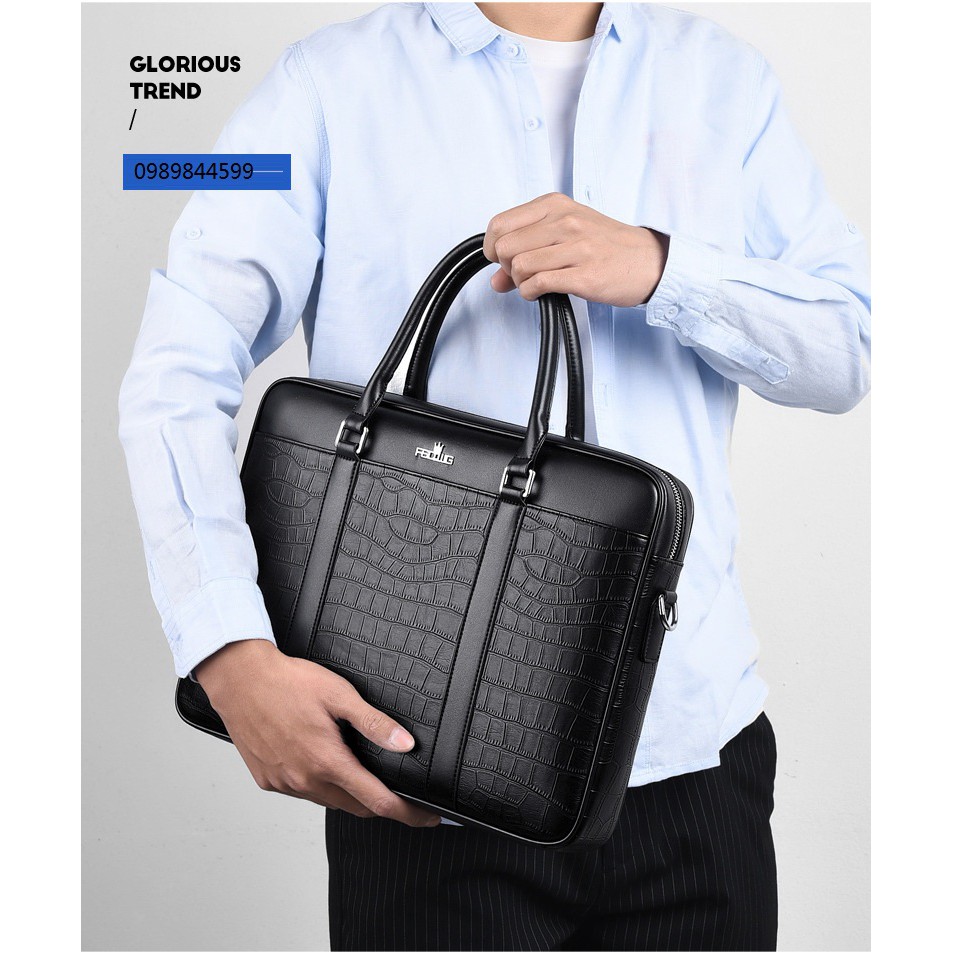 Cặp da FSD vân cá sấu 2021