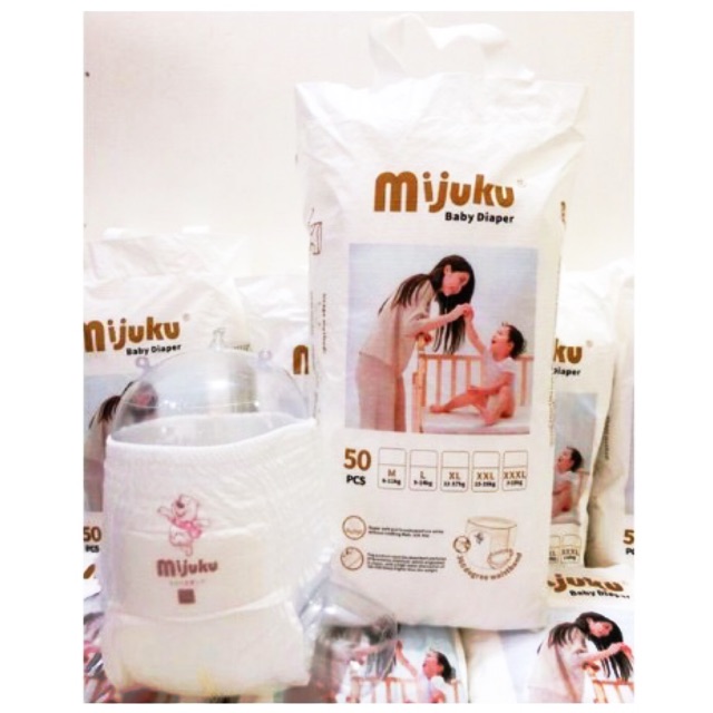 Combo 100 Miếng Bỉm Quần Mijuku Cao cấp Nhật Bản M100/L100/XL100/XXL100/XXXL100