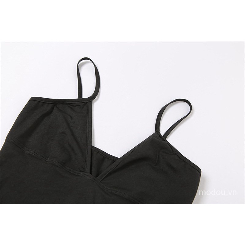 Áo liền quần cổ chữ V phối lưới trong suốt thời trang gợi cảm dành cho nữ | BigBuy360 - bigbuy360.vn