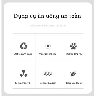 Bộ khay ăn dặm lúa mạch gà vàng dễ thương cho bé