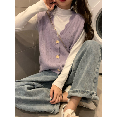 Áo sweater SUXI dệt kim cổ chữ V phong cách Hàn Quốc thời trang dành cho nữ