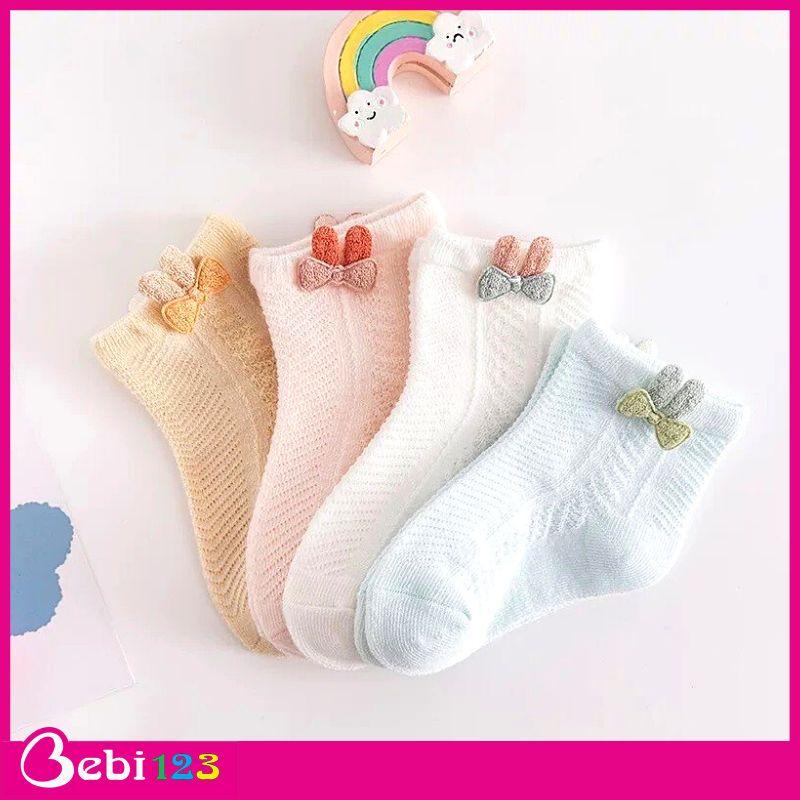 Vớ lưới cao cấp Mickey, tất Hàn Quốc hình Nơ đáng yêu cho bé