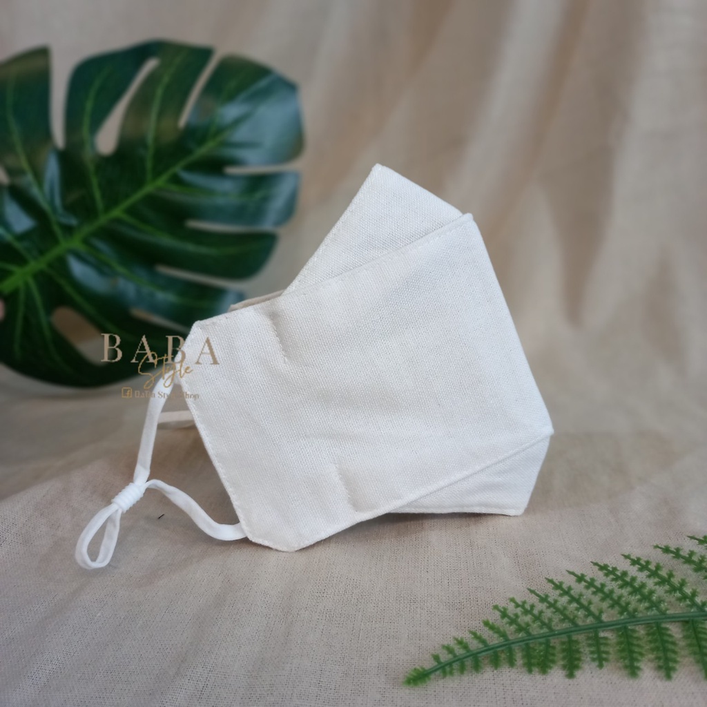 Set Khẩu Trang 3 Màu Khẩu Vải Thời Trang Cao Cấp 3D 3 Lớp Linen Cotton Thoáng Mịn Mát Tái Sử Dụng Nhiều Lần Tặng Tai Giả